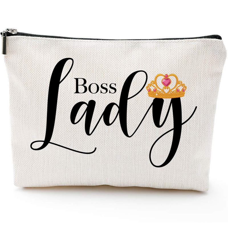 [Australia] - Boss Lady-Boss's Gifts Makeup Bag - The Perfect Office Gift Idea for Boss, Dad, Mom on Birthday, Christmas, Boss's Day - Great for Work or Home(Makeup bag-World's Best Boss) 