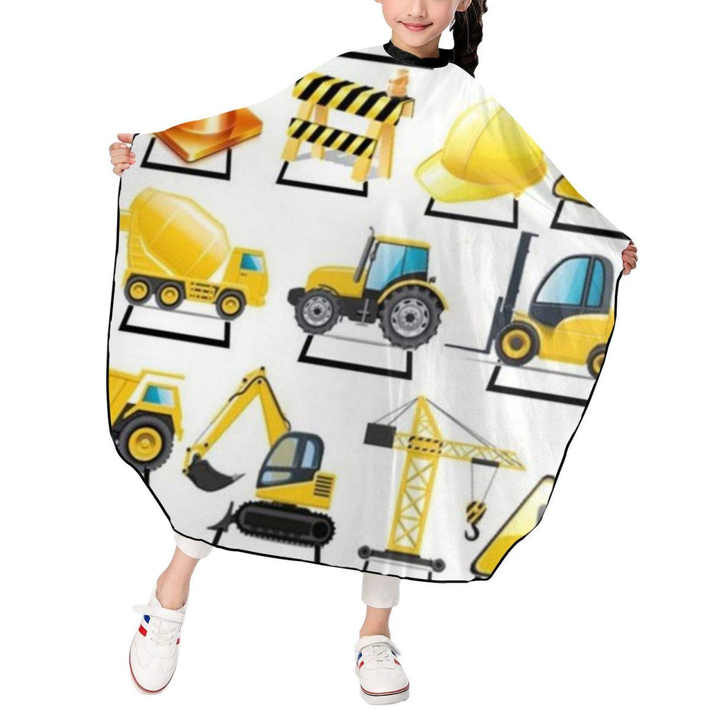 [Australia] - Kids Haircut Apron,Construction Trucks Barber Cape Cover for Hair Cutting,Styling and Shampoo, for Boys and Girls 