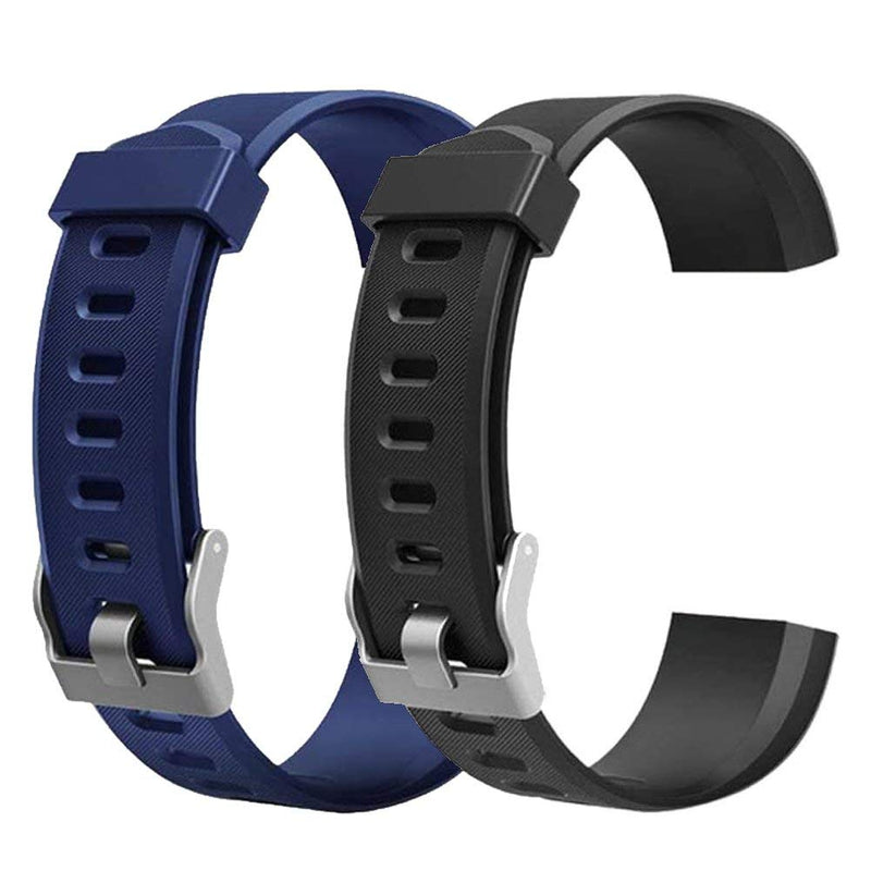 [Australia] - ZURURU Veryfitpro ID115Plus HR Replacement Bands for Veryfit Pro ID115Plus HR Fitness Tracker Smart Watch Blue-Black 