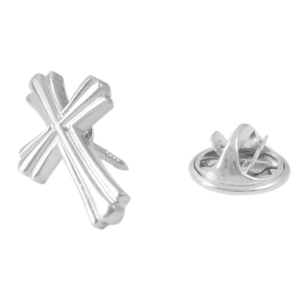 [Australia] - Vcufflinks Crucifix Cross Lapel Pin Brooch 