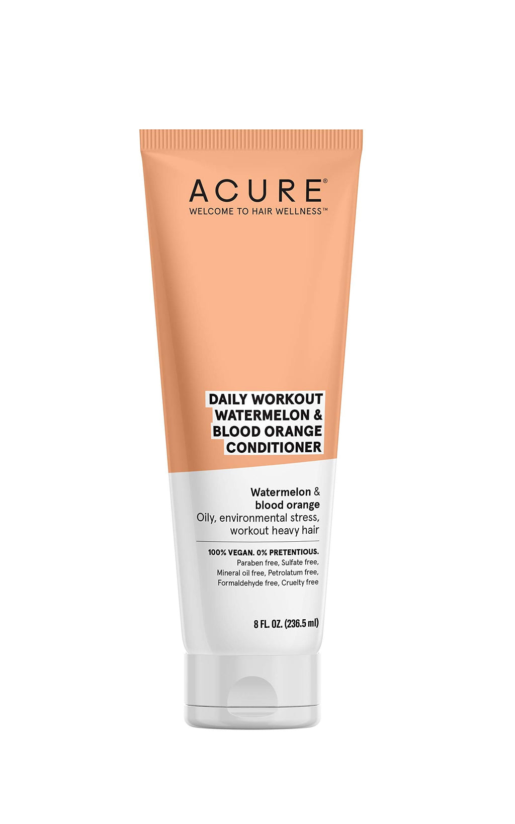 [Australia] - ACURE Daily Workout Watermelon Conditioner | 100% Vegan | For Oily, Environmental Stressed, Workout Heavy Hair | Watermelon & Blood Orange - Gentle Everyday Formula | 8 Fl Oz 