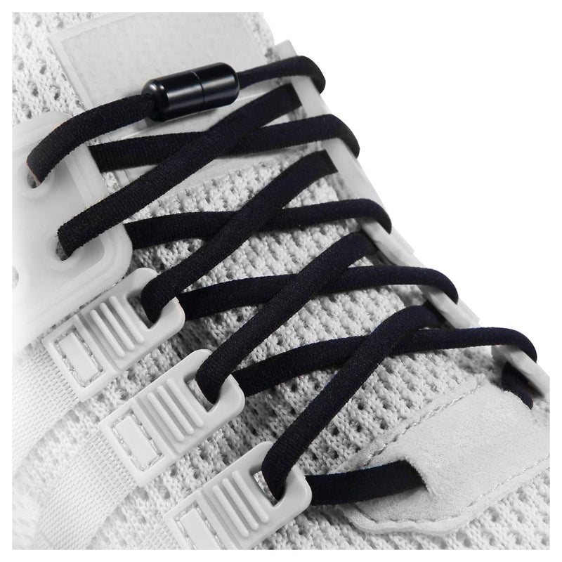[Australia] - Elastic No Tie Shoe Laces For Adults,Kids,Elderly,System With Elastic Shoe Laces(2 Pairs) 02-black 