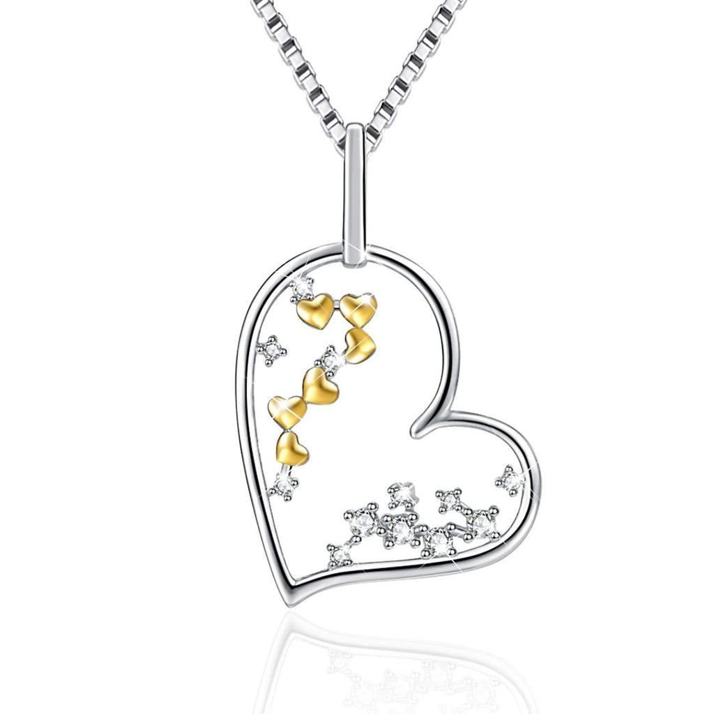 [Australia] - VANLAMS Infinite Love Necklace, 925 Sterling Silver Love Heart Necklace for Women, Forever Love Pendant Necklace Birthday Gift for Friends Girls Silver Gold 