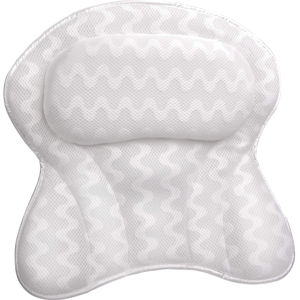 [Australia] - Sierra Concepts Bath Pillow Spa Bathtub Ergonomic for Tub, Neck, Head, Shoulder Pillows Support Cushion Headrest - Luxury Soft 3D Mesh + Six Strong Grip Suction Cups Soaking Large 16 x 16, Paradise 