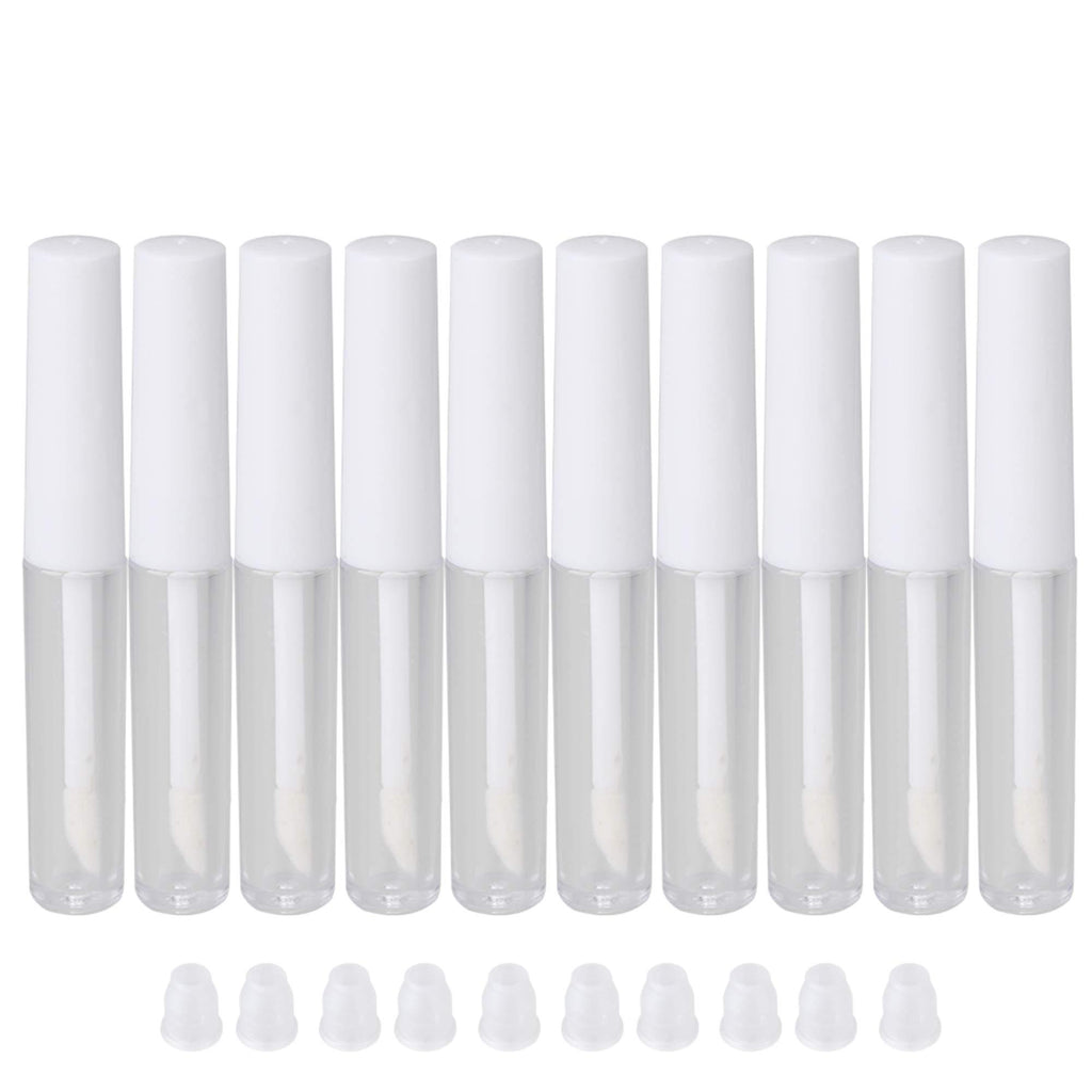 [Australia] - NICELEC 10PCS White 1.3ML Plastic Empty Lip Gloss Containers Tube for DIY 