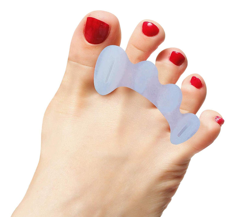 [Australia] - Toe Separators to Correct Your Toes, Support Foot Fitness and Balance, Durable, Spreaders for Hammertoes, Bunions (Bundle 1 Pair Soft and 1 Pair Firm) Two Pack -1 Pair Soft and 1 Pair Firm 