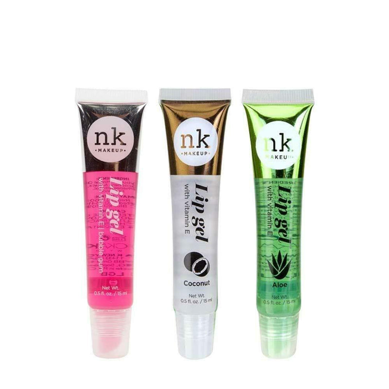 [Australia] - 3 PACK!! NICKA K NEW YORK Lip Gel Color with Vitamin E (Bubble Gum & Aloe & Coconut) 