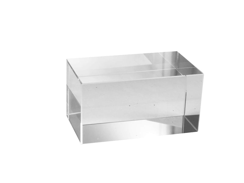 [Australia] - B&NN Clear Polished Acrylic Cube Display Case,Solid Acrylic Display Block,Jewelry Ring Acrylic Holder Display,Collection Showcase (2" x 2" x 4") 2" x 2" x 4" 