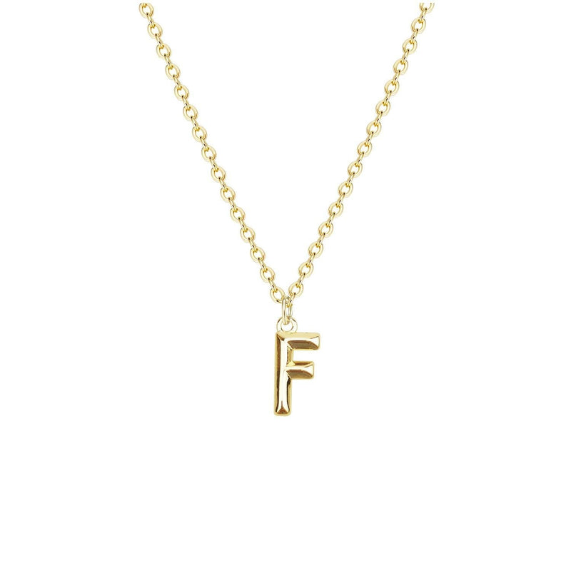 [Australia] - Gold Initial Necklace,Personalized Letter Pendant Necklaces,Alphabet Pendant Necklace F 