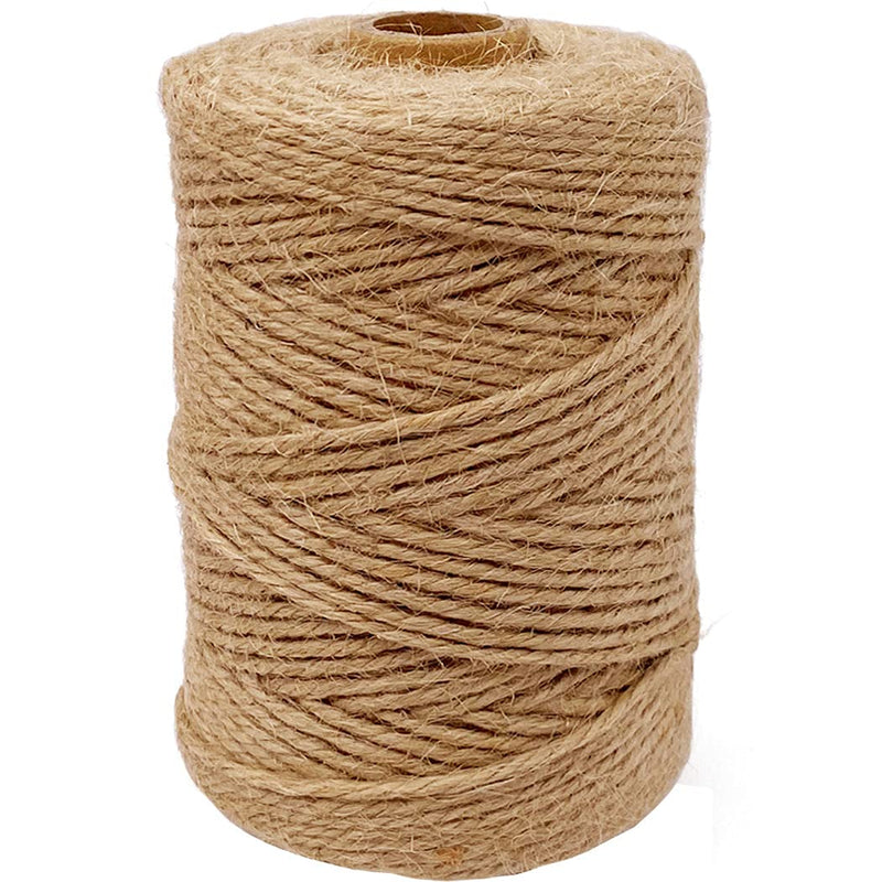 [Australia] - Leecogo Natural Jute Twine 328 Feet 2mm 3Ply Heavy Duty Jute Rope String Perfect for Arts Crafts Mason Jars Gifts Present Wedding Decorations Home Gardening Industrial Packing Materials Natural Brown 0.08inch/2mm 