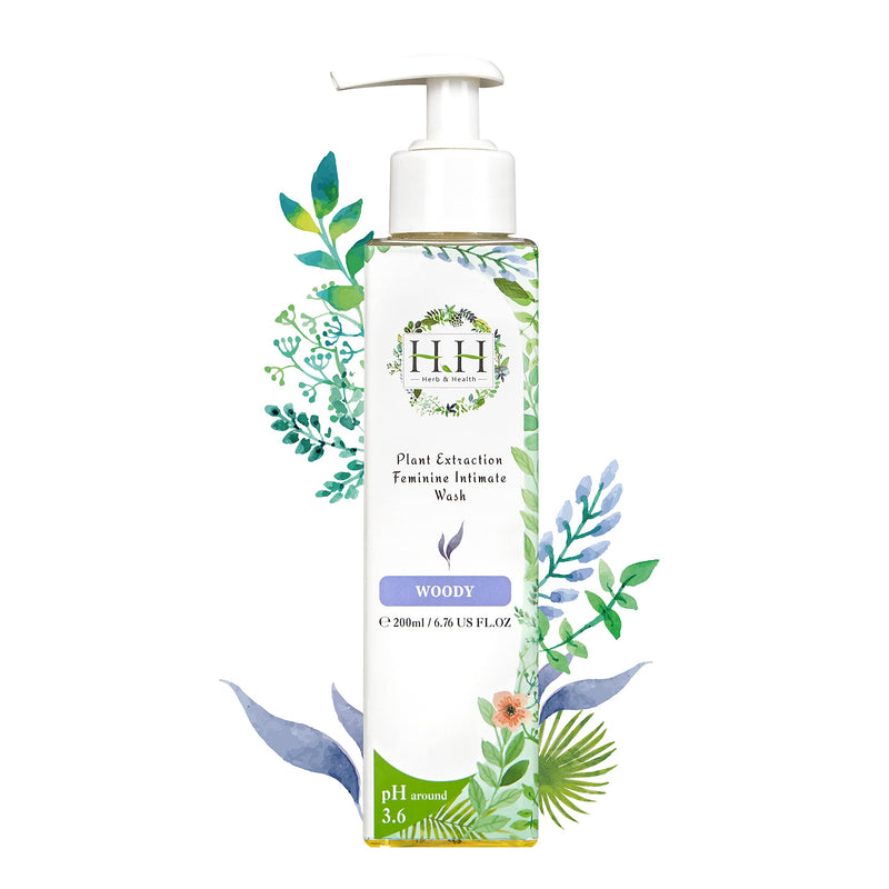 [Australia] - Women pH Balance Feminine Wash - Natural Plant Essential Oil Vaginal Probiotics Care Moisturizer For Women Sensitive Skin Intimate Period Shower Postpartum HH Herb&Health Woody 