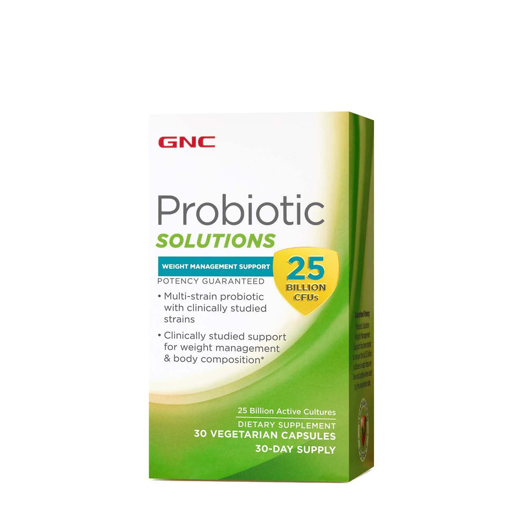 [Australia] - GNC Probiotic Solutions Weight Management Support with 25 Billion CFUs | Contains Clinically Studied Strains of Live, Active Probiotic Cultures, Vegetarian, Gluten Free, | 30 Capsules 