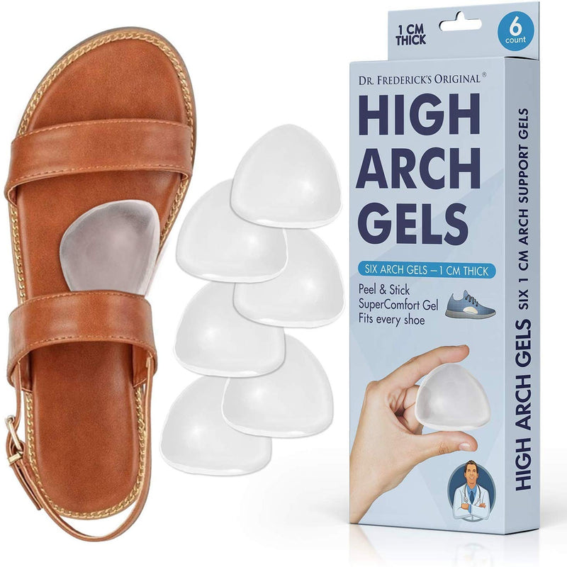 [Australia] - Dr. Frederick's Original High Arch Gels - Arch Support Insoles - 6Pcs - Arch Support Inserts for Women & Men - High Arch Foot Pain Relief - Can be Worn with Shoes - Better Than Foot Brace 