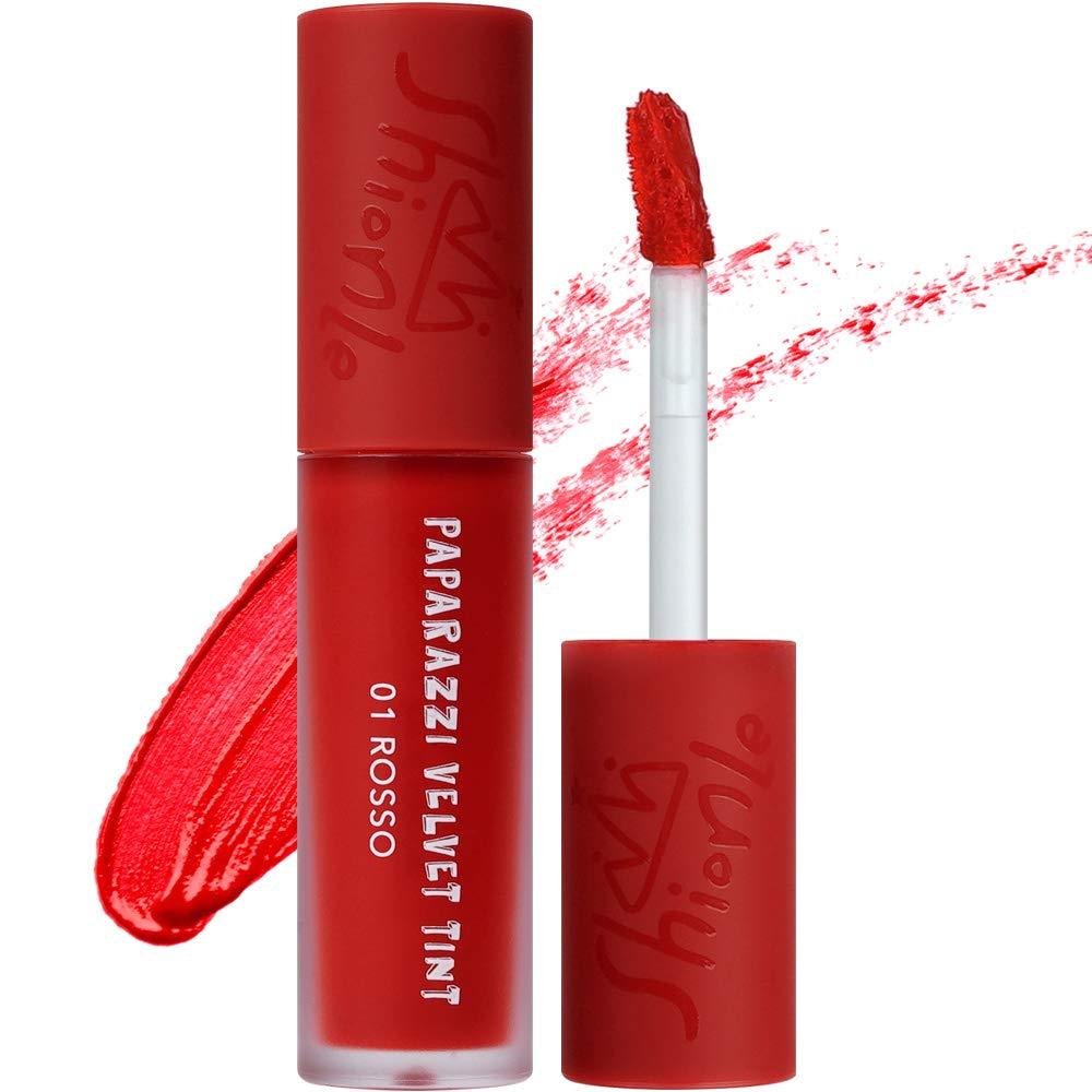 [Australia] - SHIONLE - Paparazzi Velvet Tint: Long Lasting Lip Stain with Moisturizing effects | Wrinkle Coverage | Gradation Look | Available in 6 Colors | 01 Rosso | 4.5g 