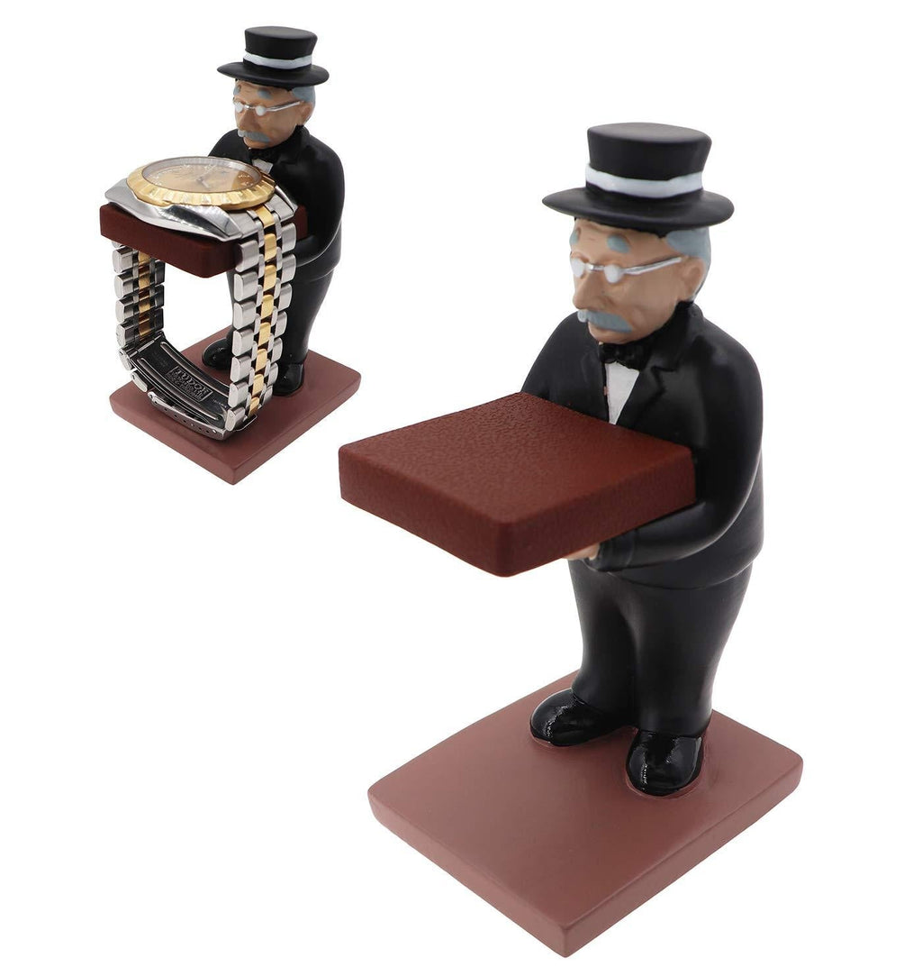 [Australia] - Newfancy Top Hat Butler Man Watch Stand Old Man Ring Stand Creative Glasses Holder Black Suit Watch Storage Table 