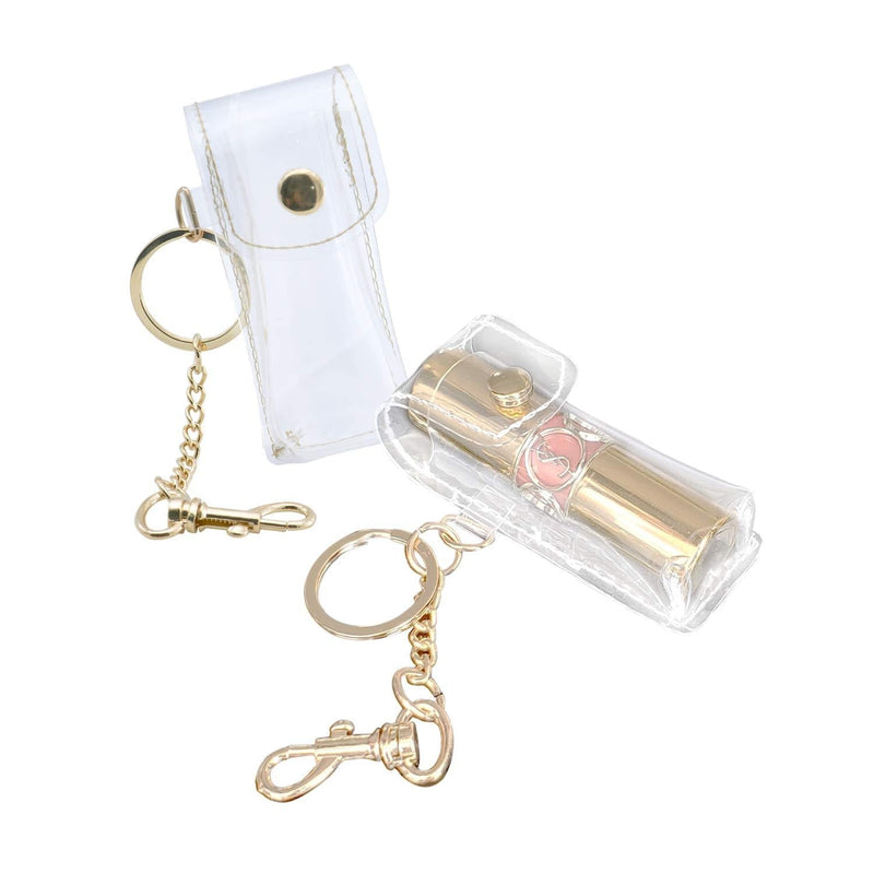 [Australia] - Patty Both Fashion Lipstick Keychain Holder Lipstick Case Holder Lip Balm Holder with Key Chain, Portable 1 Pack 