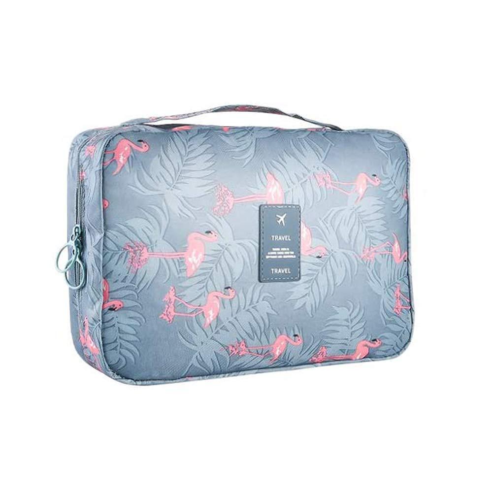 [Australia] - Hanging Travel Toiletry Bag Blibly Makeup Cosmetic Organizer Bag for Woman and Girls Bathroom and Shower Organizer Bag Waterproof (S(9.1x5.9x3.1 inch), Light Blue(Flamingo)) S(9.1x5.9x3.1 inch) Light Blue(Flamingo) 