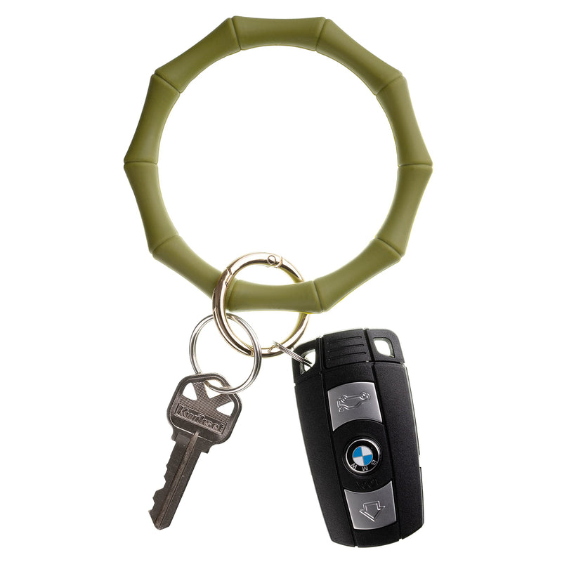 [Australia] - Hadley Mae Designs Key Ring Bracelet Keychain Wristlet Keychain Bangle Key Ring Army Green 
