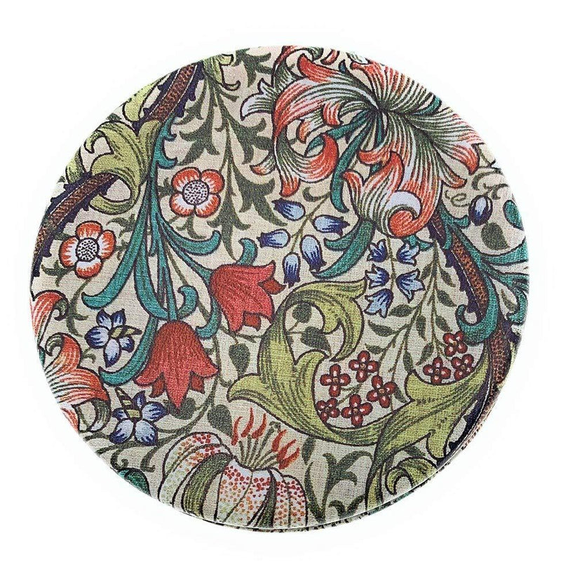 [Australia] - Value Arts Purse Compact Travel Makeup Mirror and Magnification, William Morris Lily Pattern, 2.8 Inches Round 