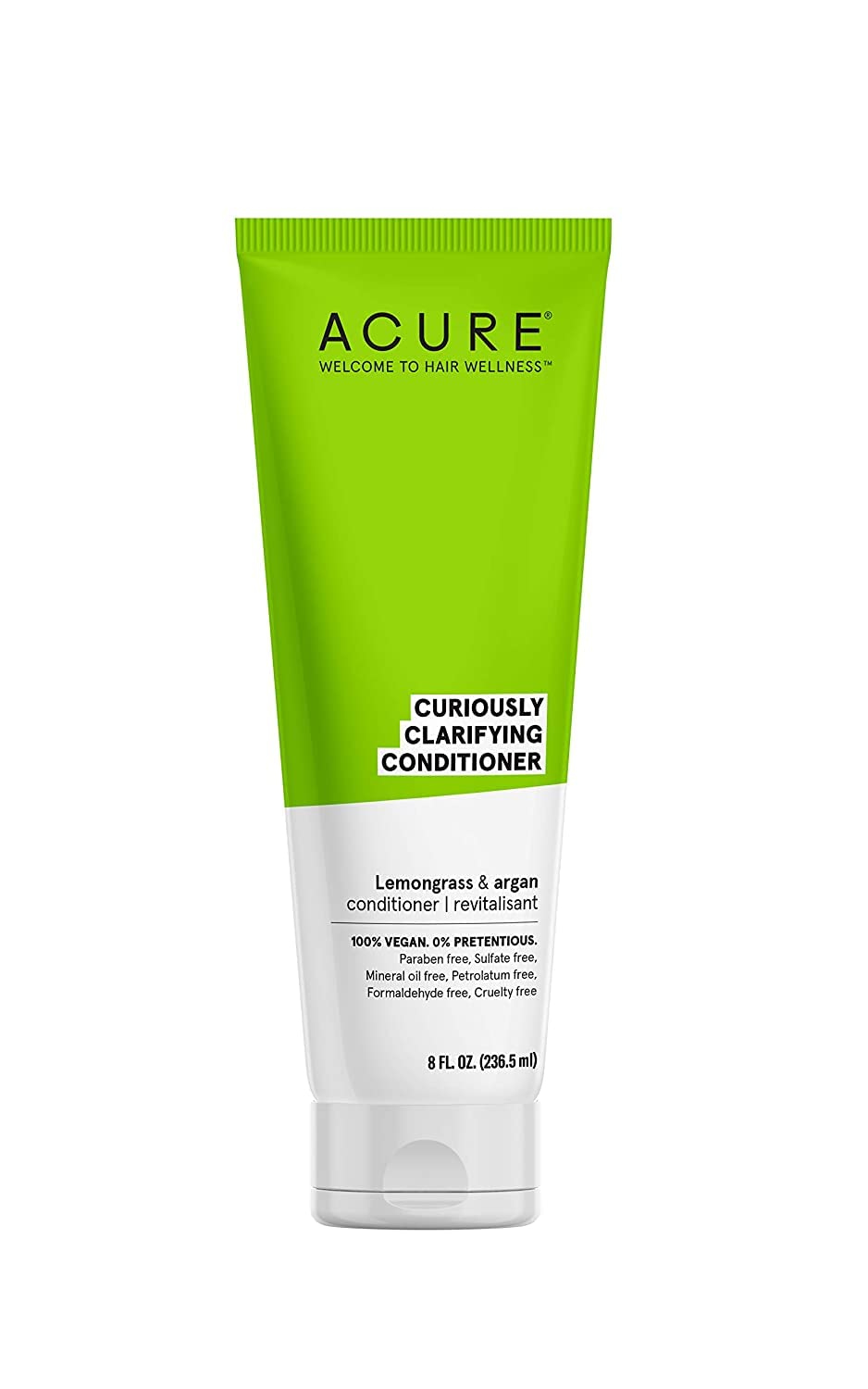 [Australia] - Acure Curiously Clarifying Conditioner & Argan Gently Cleanses, Removes Buildup, Boost Shine & Replenishes Moisture Lemongrass 8 Fl Oz 