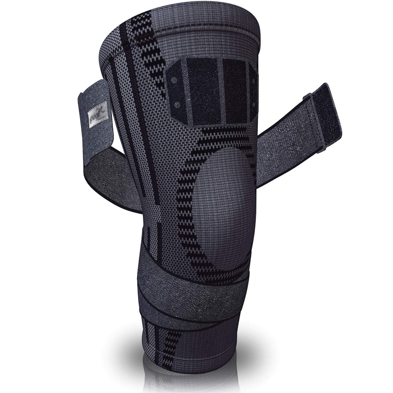 [Australia] - Pure Support Knee Brace, Compression Sleeve for Running, Arthritis Pain, Sports Small Black/Straps 