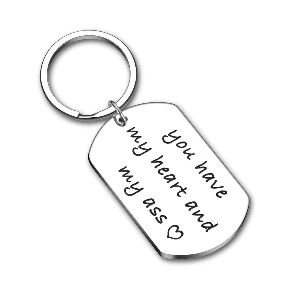 [Australia] - Valentines Day Gift Keychain for Husband Boyfriend From Girlfriend Wife Anniversary Birthday Gifts For Couple Keyring Women Men You Have My Heart Him Her Wedding 