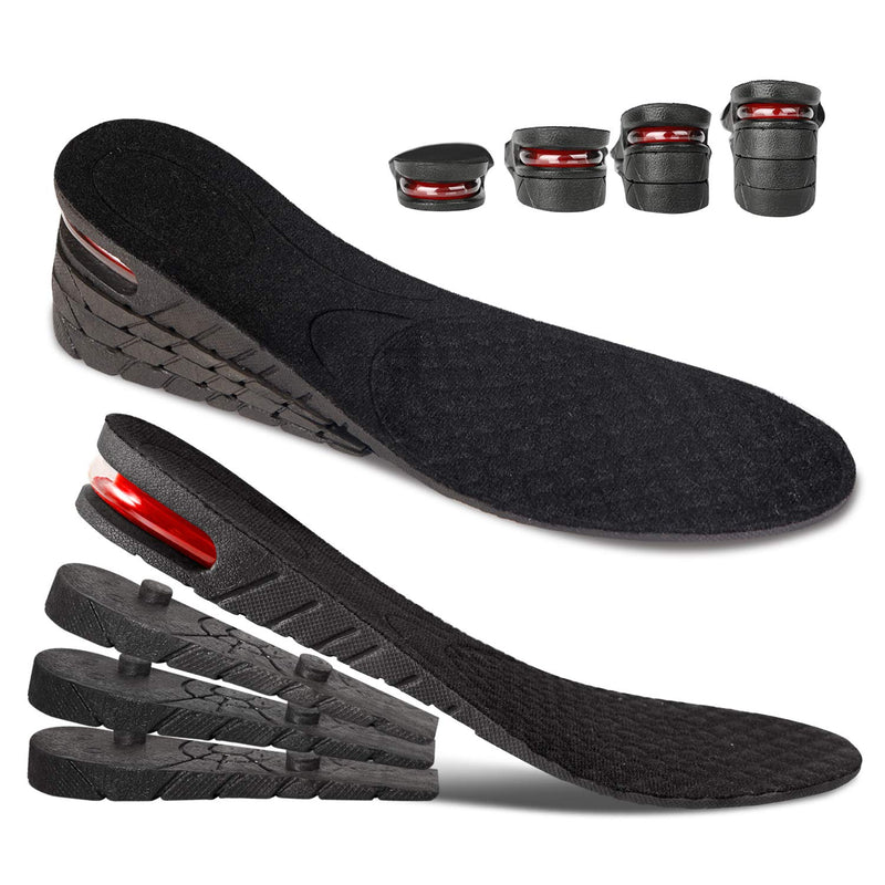 [Australia] - NTSWZYS Shoe Lifts for Men & Women Orthotic Heel Shoe Lifts Kit with Air Cushion Heel Inserts Invisible Height Increase Insoles Variable Height 1.2-3.54Inch 4 Layer 