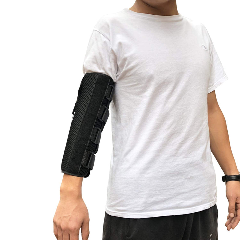 [Australia] - Elbow Brace Splint Immobilizer Stabilizer for Ulnar Nerve Entrapment & Cubital Tunnel Syndrome, Adjustable Elbow Nighttime Support, Keep Arm Straight for Sleeping (L/XL) L/XL 