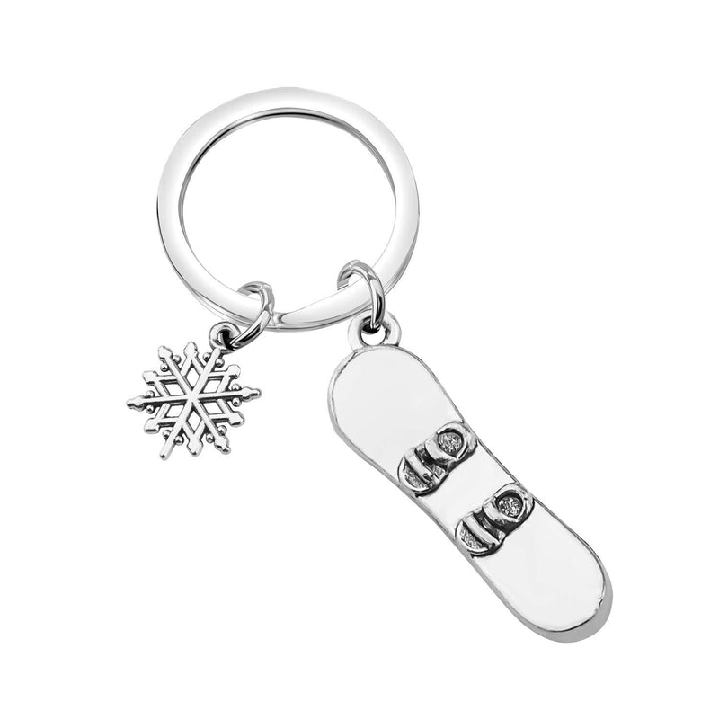 [Australia] - CENWA Snowboarder Gift 3D Snowboard and Snowflake Pendant Snowboarding Keychain Snowboarder Team Gift 