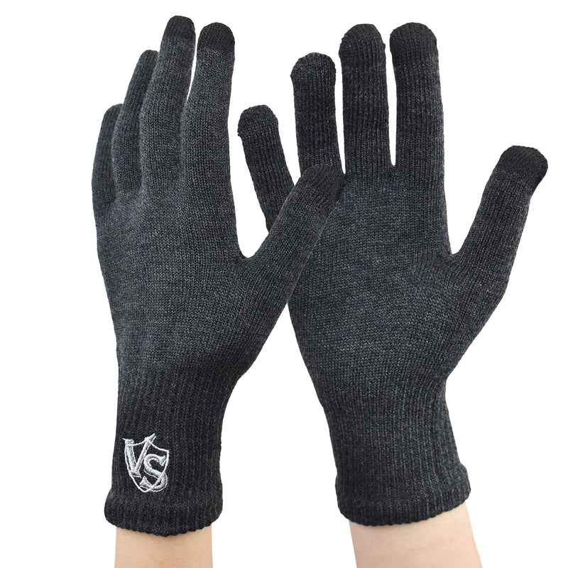 [Australia] - Vital Salveo Full Finger Touchscreen Arthritis Gloves NonSlip Carpal Tunnel-Pair-Dark Grey-M Dark Grey Full Finger-M 