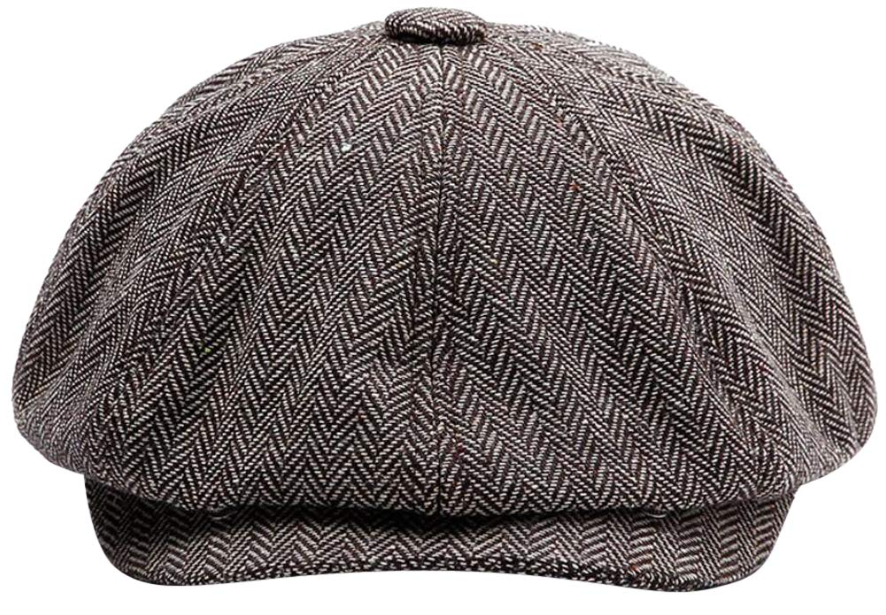[Australia] - MINAKOLIFE Men Visor Woolen Newsboy Beret Caps Outdoor Casual Winter Cabbie Ivy Flat Hat Brown Medium 