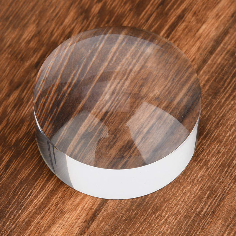 [Australia] - 6X Reading Magnifier, 3 Inch Acrylic Paperweight Reading Dome Magnifying Glass with Pouch for Glass Optical Half Ball Lens 