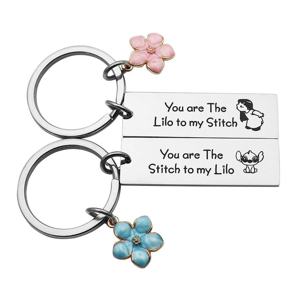 [Australia] - Eilygen Best Friend Gift You are The Lilo to My Stitch Lilo and Stitch Keychain Set Friendship Jewelry Gift for BFF 