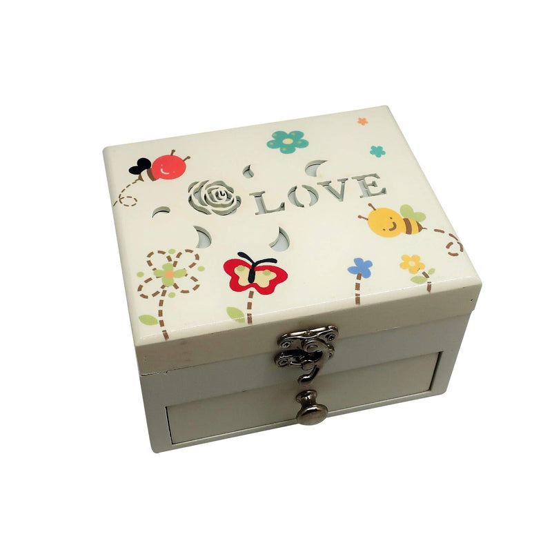 [Australia] - Forest & Twelfth Love Jewelry Box w/Beautiful Laser-Cut Designs, Spacious Wooden Storage Organizer for Rings, Bracelets, Necklaces, Great Gift for Women, Sister, Wife, Girlfriend, Mother, Friend 