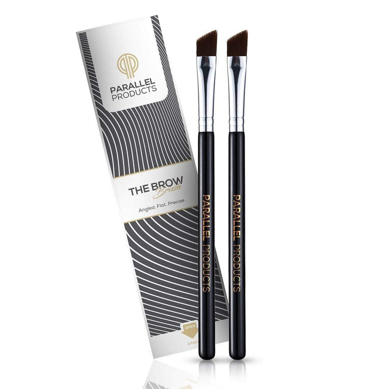 [Australia] - Parallel Products - The BROW Brush - (2 Pack) Premium Angled Eyebrow Brush for powder, cream, gel and wax 