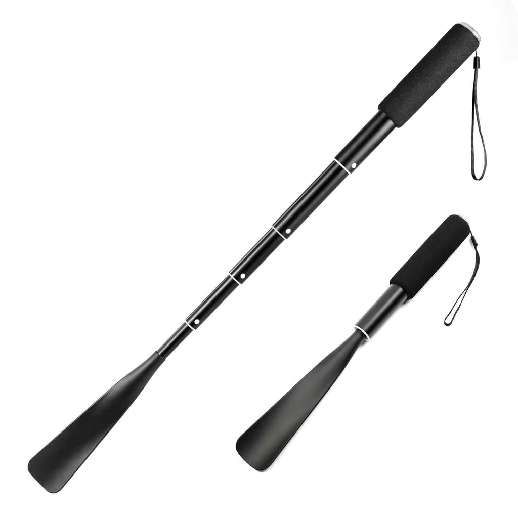 [Australia] - Metal Shoe Horn Long Handle For Seniors,14"-37" Adjustable Shoehorns Black 