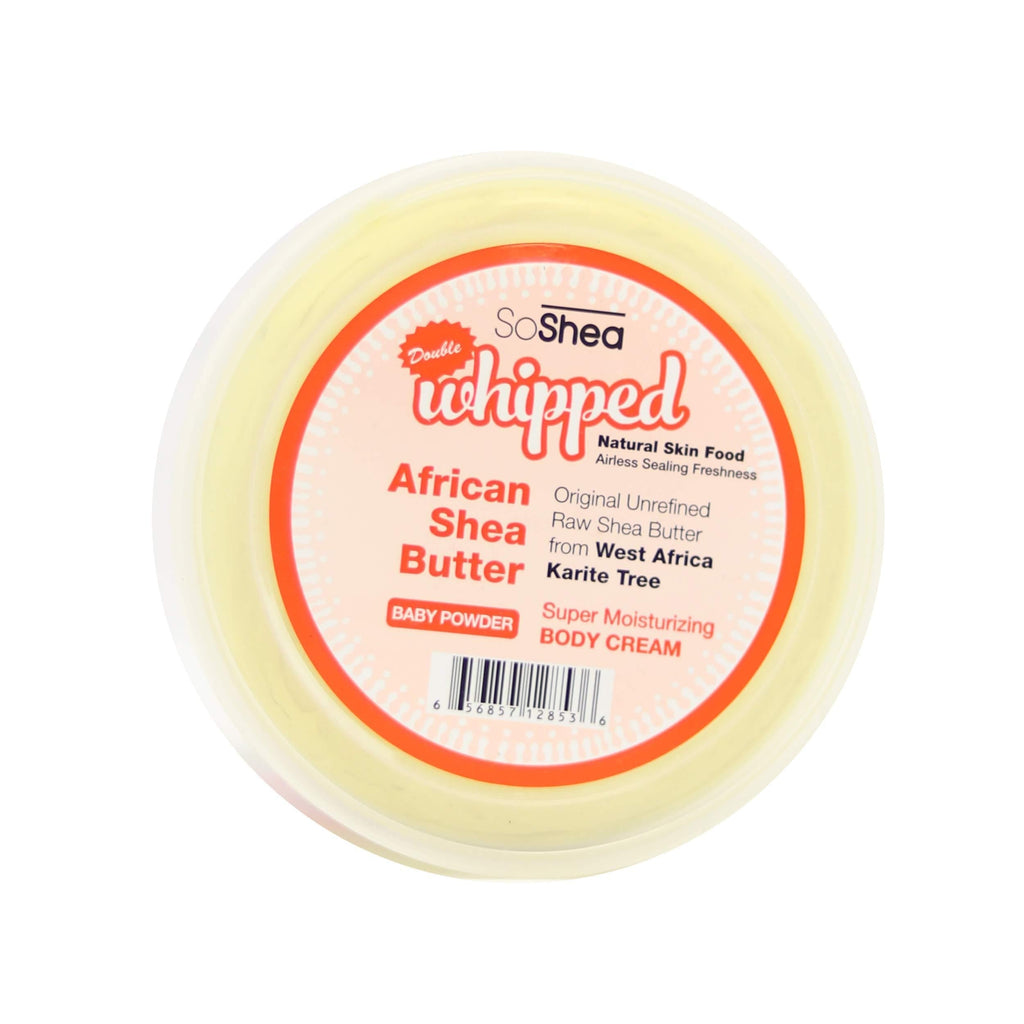[Australia] - SoShea Whipped African Shea Butter|For All Hair Textures & Skin Types|Original Unrefined Raw Shea Butter |Premium Quality 13.50oz (Baby Powder) Baby Powder 