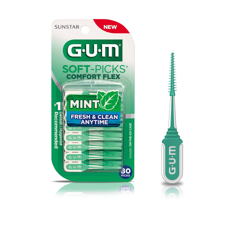 [Australia] - GUM-6705R Soft-Picks Comfort Flex Mint Dental Picks, New Invigorating Mint Flavor, 80 Count 