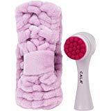 [Australia] - CALA Dual Action Facial Brush & Headband Set-Purple 