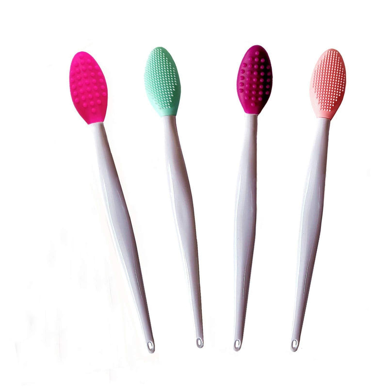 [Australia] - Lip Scrub Brush Lip Brush Lip Exfoliator Brush Silicone Exfoliating Brush Silicone Lip Exfoliator Scrub Lip Scrubber Tool Mini Exfoliating Brush Set Lip Scrubber For Women (4pcs) 