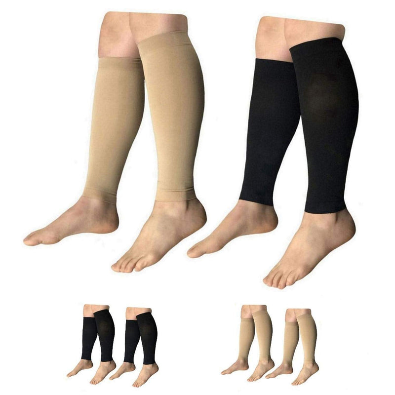 [Australia] - HealthyNees Shin 15-20 mmHg Med Compression Circulation Wide Leg Big Calf Sleeve (Mix Combo, L/XL) Mix Combo 