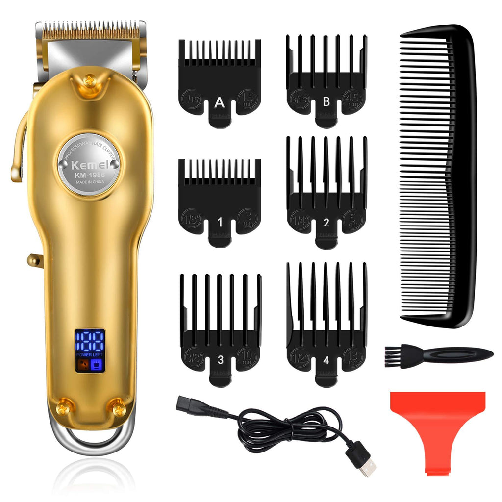 [Australia] - Kemei Mens Hair Clippers for Hair Cutting Professional Cordless Hair Trimmer for Men LED Display 