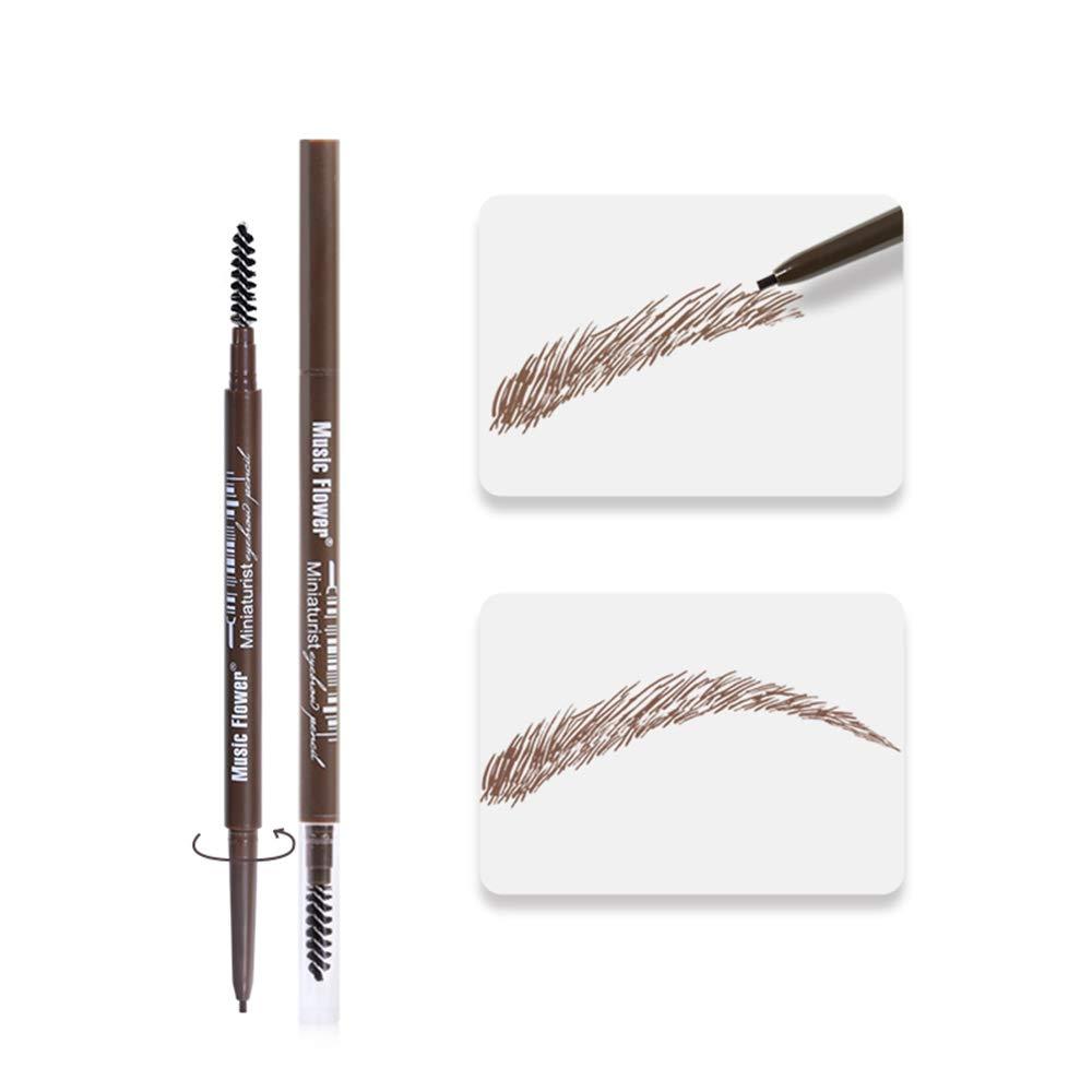 [Australia] - Music Flower Precise Micro Eyebrow Defining Pencil with Spoolie brush Deep Brown (1 Deep Brown) 1 Deep Brown 