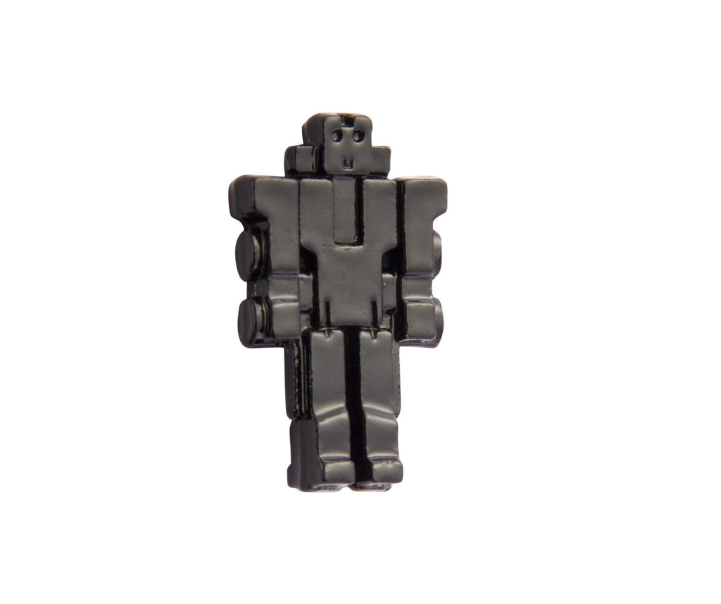 [Australia] - A N KINGPiiN Black Robot Lapel Pin Badge Gift Party Shirt Collar,Costume Pin Accessories for Men Brooch 