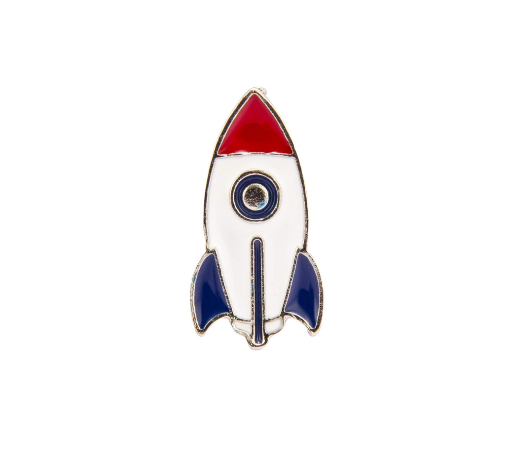 [Australia] - A N KINGPiiN Retro Space Rocket Ship Lapel Pin Badge Gift Party Shirt Collar,Costume Pin Accessories for Men Brooch 