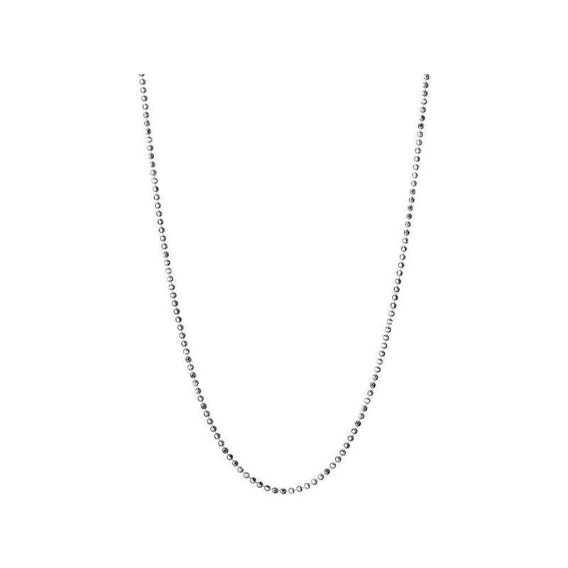 [Australia] - Pori Jewelers 925 Sterling Silver 1MM, 1.2MM, 1.5MM, 1.8MM, 2MM, 2.2MM, 3MM, 4MM, 5MM Diamond Cut Bead Chain Necklace - Made in Italy 16.0 Inches 