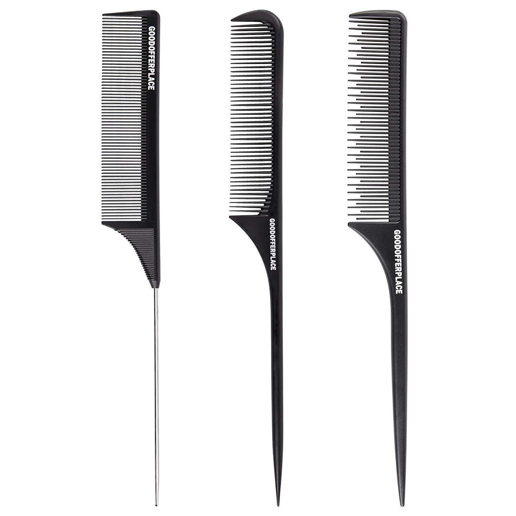 [Australia] - Goodofferplace 3 sytle Rattail Styling combs Pintail comb Parting combs Teasing combs hair combs for women（3 Pack） 3 sytle Rat tail Styling combs 