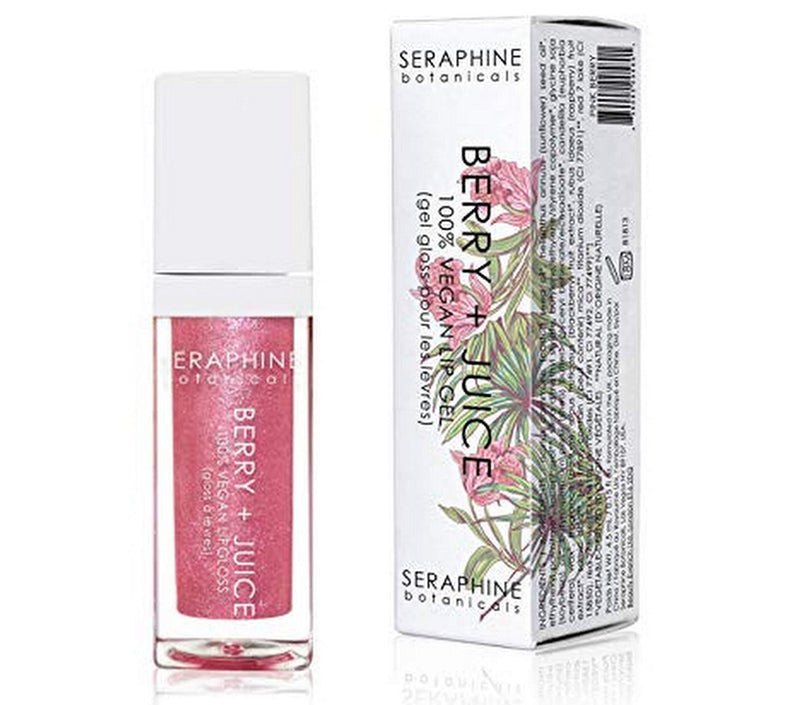 [Australia] - Seraphine Botanicals Berry + Juice - 100% Vegan Lip Gel Tinted Gloss 0.20 fl oz (Pink Berry) Pink Berry 