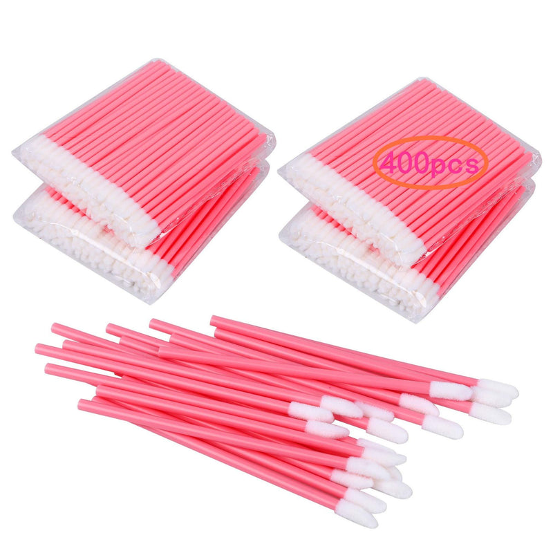 [Australia] - 400PCS Disposable Lip Brushes Lip Gloss Applicators Make Up Brush Lipstick Lip Gloss Wands Makeup Applicators Brushes Applicator Tool Makeup Beauty Tool Kits Disposable Lip Brushes Tool Kits Pink 