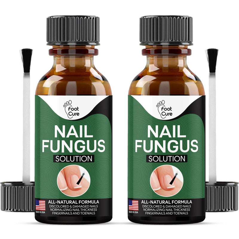 [Australia] - Foot Cure Extra Strong Nail & Toe Fungus Treatment - Made In USA, Best Nail Repair Set, Fungi Fingernail & Toenail Solution, Fix & Renew Damage Fungal Nail, Broken, Cracked & Discolored Nails, 2 Pack 